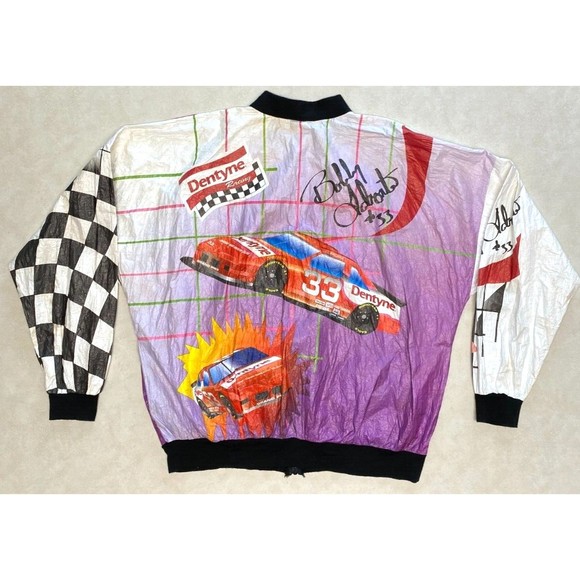 Vintage Bobby Labonte #33 Tyvek Dentyne Nascar Racing Windbreaker Jacket XL USA - Picture 2 of 8